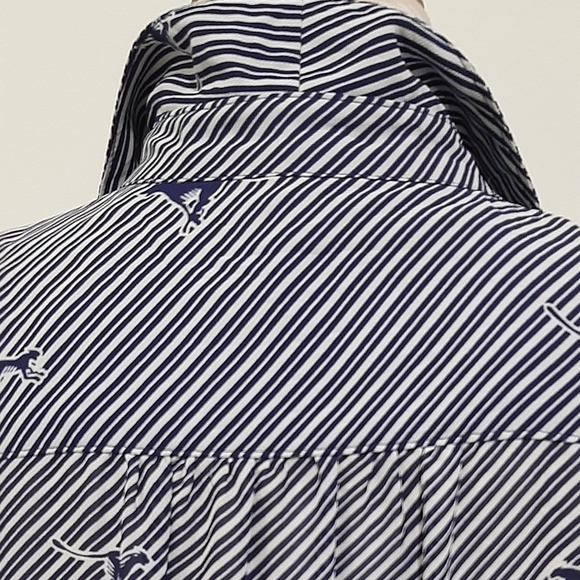 Vintage Blue and White Fit and Flare Dress | Size 12/14 - Picture 7 of 11